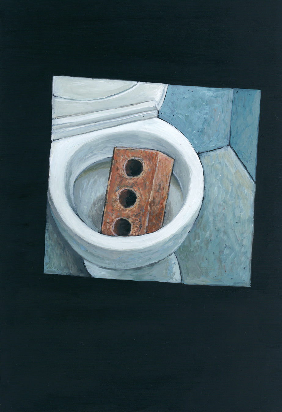 Brick in Toilet